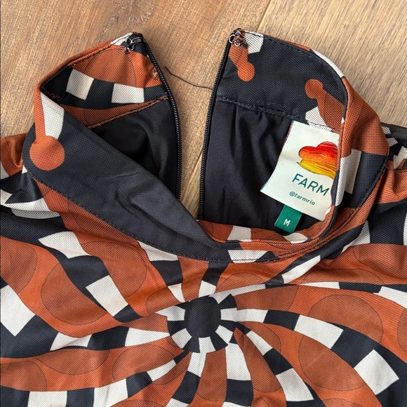 FARM Rio Black and Brown Spiral Dress - Picture 2 of 6